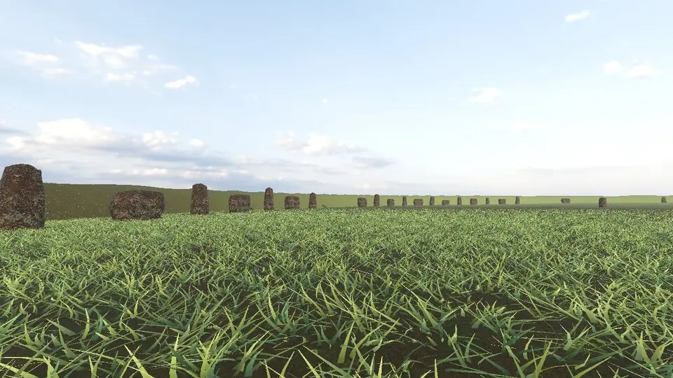 Avebury rendered in real-time 3D