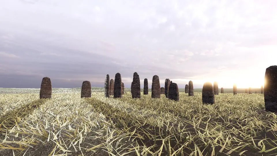 Callanish Stones rendered in real-time 3D