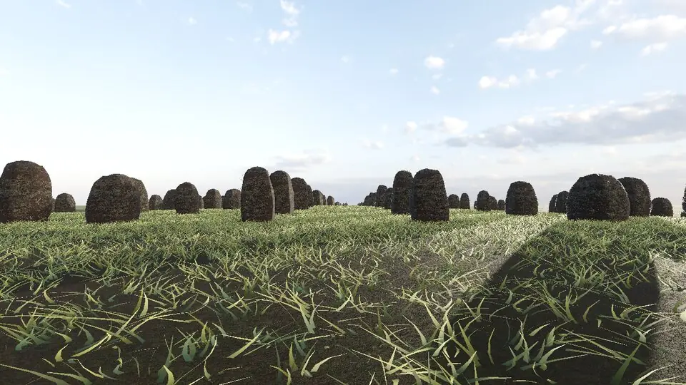 Carnac rendered in real-time 3D