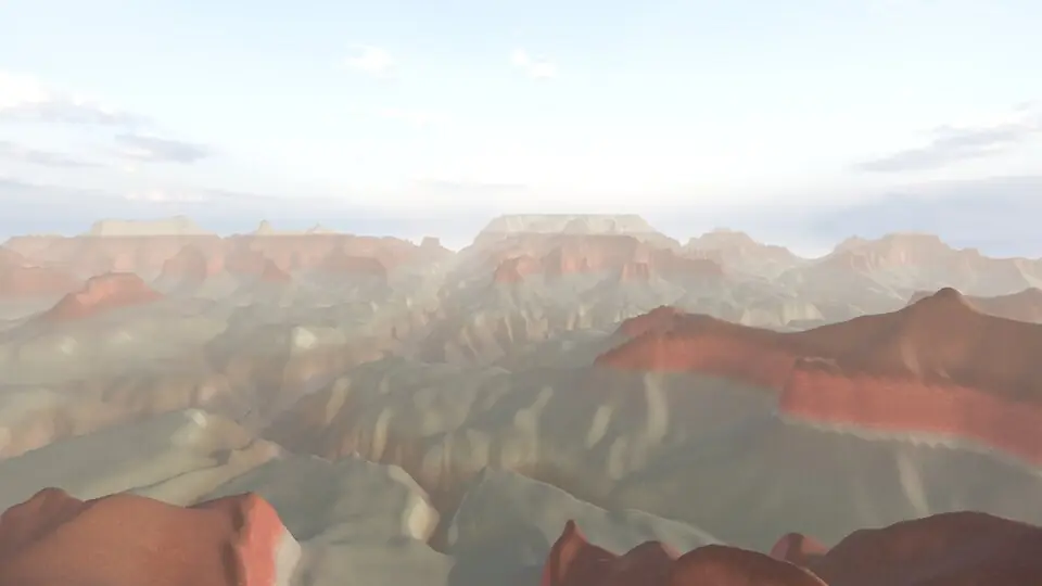 Grand Canyon rendered in real-time 3D