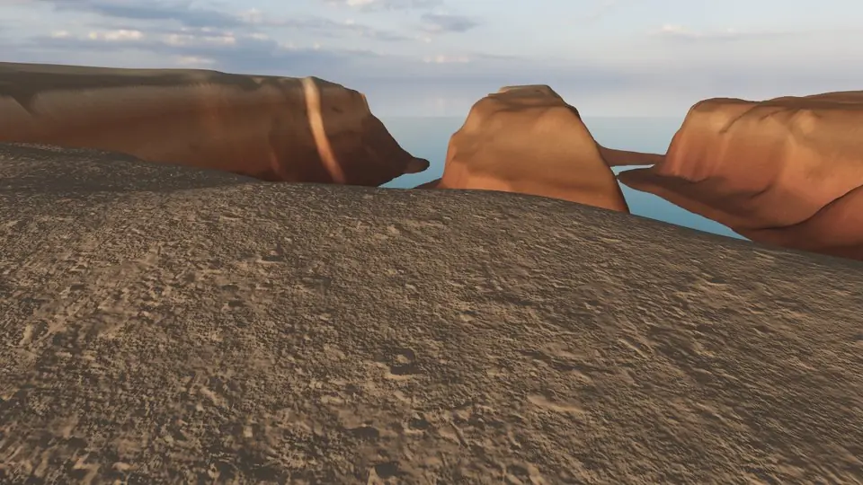 Horseshoe Bend rendered in real-time 3D