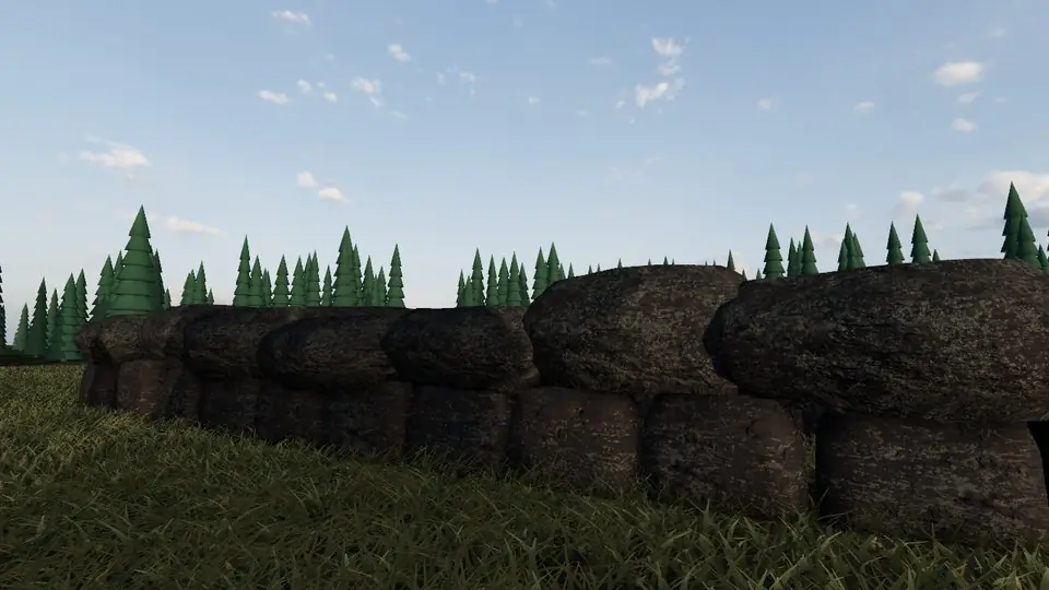 Hunebed D27 rendered in real-time 3D