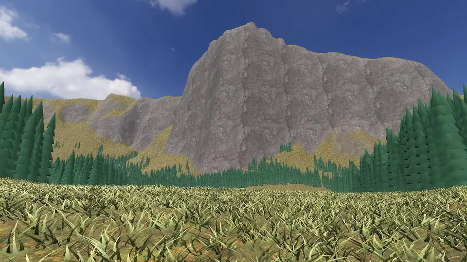 Yosemite Valley rendered in real-time 3D