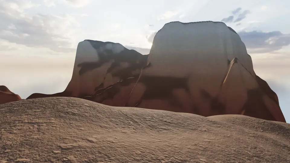 Zion · Angels Landing rendered in real-time 3D